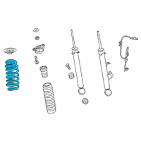 OEM 2020 Acura RDX Spring, Rear Diagram - 52441-TJB-A03