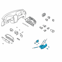 OEM 2001 Hyundai Accent Heater Control Assembly Diagram - 97250-25150