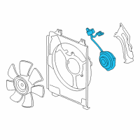 OEM 2008 Honda Civic Motor, Cooling Fan Diagram - 38616-RNA-A01