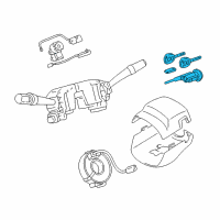 OEM Lexus Cylinder Set, Lock W Diagram - 89076-50010