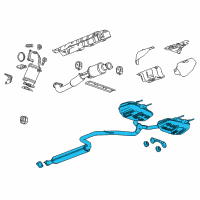 OEM Chevrolet Malibu Muffler Asm-Exhaust (W/ Exhaust Pipe) Diagram - 23412090