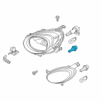 OEM 2017 Jeep Renegade Headlamp Bulb Diagram - 68098965AA