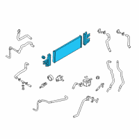 OEM 2015 Infiniti Q70 Sub Radiator Assembly Diagram - 21457-1MG0A