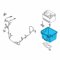 OEM Ford Battery Tray Diagram - FR3Z-10732-C