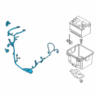 OEM Ford Positive Cable Diagram - GR3Z-14300-M