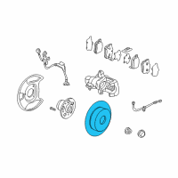 OEM 2002 Acura RSX Disk, Rear Brake Diagram - 42510-SEB-000