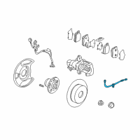 OEM 2002 Acura RSX Hose Set, Right Rear Brake Diagram - 01466-S6M-000