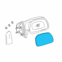 OEM 2000 Ford F-250 Super Duty Mirror Glass Diagram - F81Z-17K707-AA