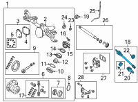 OEM 2020 Jeep Wrangler Axle Shaft Left Diagram - 68394143AA