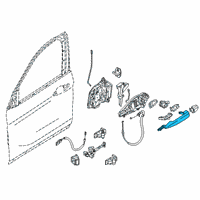 OEM 2021 BMW X1 Outer Right Primed Door Handle Diagram - 51-21-7-396-308
