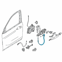 OEM 2022 BMW X2 Bowden Cable Front Door Diagram - 51-21-7-421-446