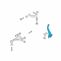 OEM 2010 Hyundai Azera Knuckle-Front Axle, RH Diagram - 51716-3K650