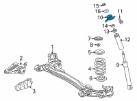 OEM 2022 Toyota Corolla Cross Shock Mount Diagram - 48750-0A060