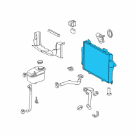 OEM 2005 Chrysler Crossfire Engine Cooling Radiator Diagram - 5098296AA