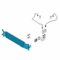 OEM Lincoln Continental Oil Cooler Diagram - GD9Z-7A095-A