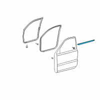 OEM Lexus GX470 Moulding, Front Door Belt, LH Diagram - 75712-60080