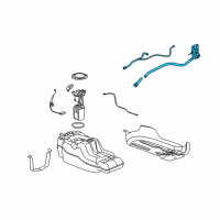 OEM Hummer H3 Pipe Asm-Fuel Tank Filler Diagram - 93356462