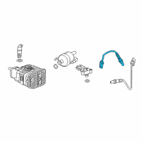 OEM 2017 Cadillac ATS Upper Oxygen Sensor Diagram - 12666672