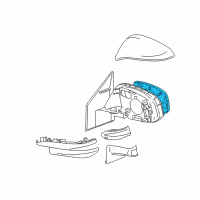 OEM Toyota RAV4 Mirror Glass Diagram - 87961-42D20