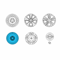 OEM 2008 Nissan Rogue Spare Tire Wheel Assembly Diagram - 40300-CN077