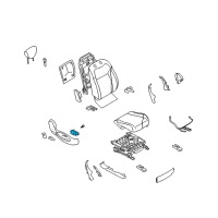 OEM Infiniti QX50 Front Seat Switch Assembly, Right Diagram - 87016-JK60B