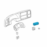 OEM 2003 Chevrolet Suburban 2500 Control, Heater & A/C Diagram - 21997350