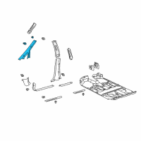 OEM 2002 Lexus RX300 Garnish, Front Pillar, RH Diagram - 62210-48010-B1