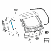 OEM 2021 Jeep Cherokee Liftgate Gas Cylinder Support Diagram - 68289852AB