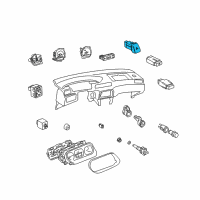 OEM 1997 Toyota Camry Hazard Switch Diagram - 84332-06020-G0