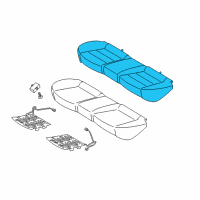 OEM 2018 Kia Forte5 Pad Assembly-Rear Seat Cushion Diagram - 89150A7600