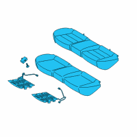 OEM Kia Forte5 Cushion Assembly-Rear Seat Diagram - 89100A7820KKE