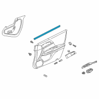 OEM Honda Accord Weatherstrip, R FR Door In Diagram - 72335-T2F-A01