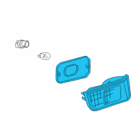 OEM Lexus Lens & Body, Back-Up Lamp, LH Diagram - 81681-60050