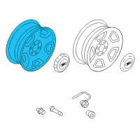 OEM 2004 Ford F-150 Wheel Diagram - 9L3Z-1007-K