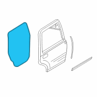 OEM 2017 Lincoln Navigator Door Weatherstrip Diagram - 7L1Z-40253A10-A