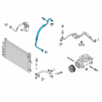 OEM 2015 Ford Flex AC Hoses Diagram - DE9Z-19867-B