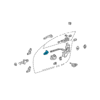 OEM Lexus SC430 Front Door Inside Handle Sub-Assembly, Left Diagram - 69206-30140-A0