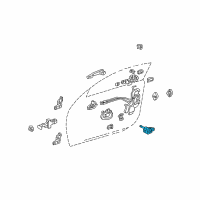 OEM 2010 Lexus SC430 Door Lock Cylinder & Key Set, Left Diagram - 69052-24060