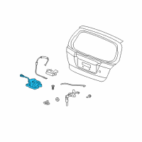 OEM 2013 Honda Fit Lock Assembly, Tailgate Diagram - 74801-TK6-A32