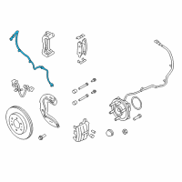 OEM Ford F-150 Front Speed Sensor Diagram - AL3Z-2C204-A