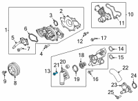 OEM Lincoln Water Pipe Bolt Diagram - -W503278-S437