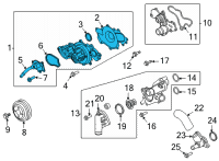 OEM 2022 Ford F-150 PUMP ASY - WATER Diagram - ML3Z-8501-A