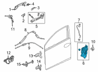 OEM 2022 Honda Civic LATCH ASSY-, L- FR Diagram - 72150-T20-A02