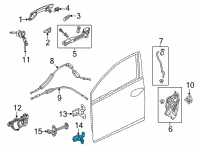 OEM Honda Accord Hinge, Right Front Door (Lower) Diagram - 67420-T2A-H11ZZ