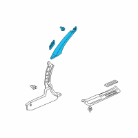 OEM 2008 Honda S2000 Garnish Set, R. FR. Pillar *NH167L* (GRAPHITE BLACK) Diagram - 84103-S2A-000ZA