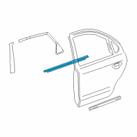 OEM 2007 Mercury Montego Belt Weatherstrip Diagram - 6G1Z-5425596-AA