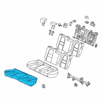 OEM 2010 Honda Insight Pad & Frame, RR. Seat Cushion Diagram - 82137-TM8-A01