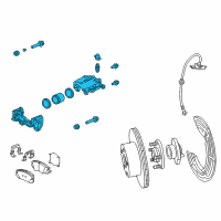 OEM 2017 Chevrolet Caprice Caliper Assembly Diagram - 92257986