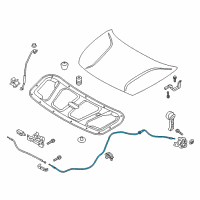 OEM 2022 Kia Niro Cable Assembly-Hood Latch Diagram - 81190G5000