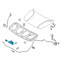 OEM 2022 Kia Niro Hood Latch Assembly Diagram - 81130G5000